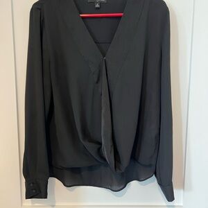 Banana Republic Black V-Neck Blouse